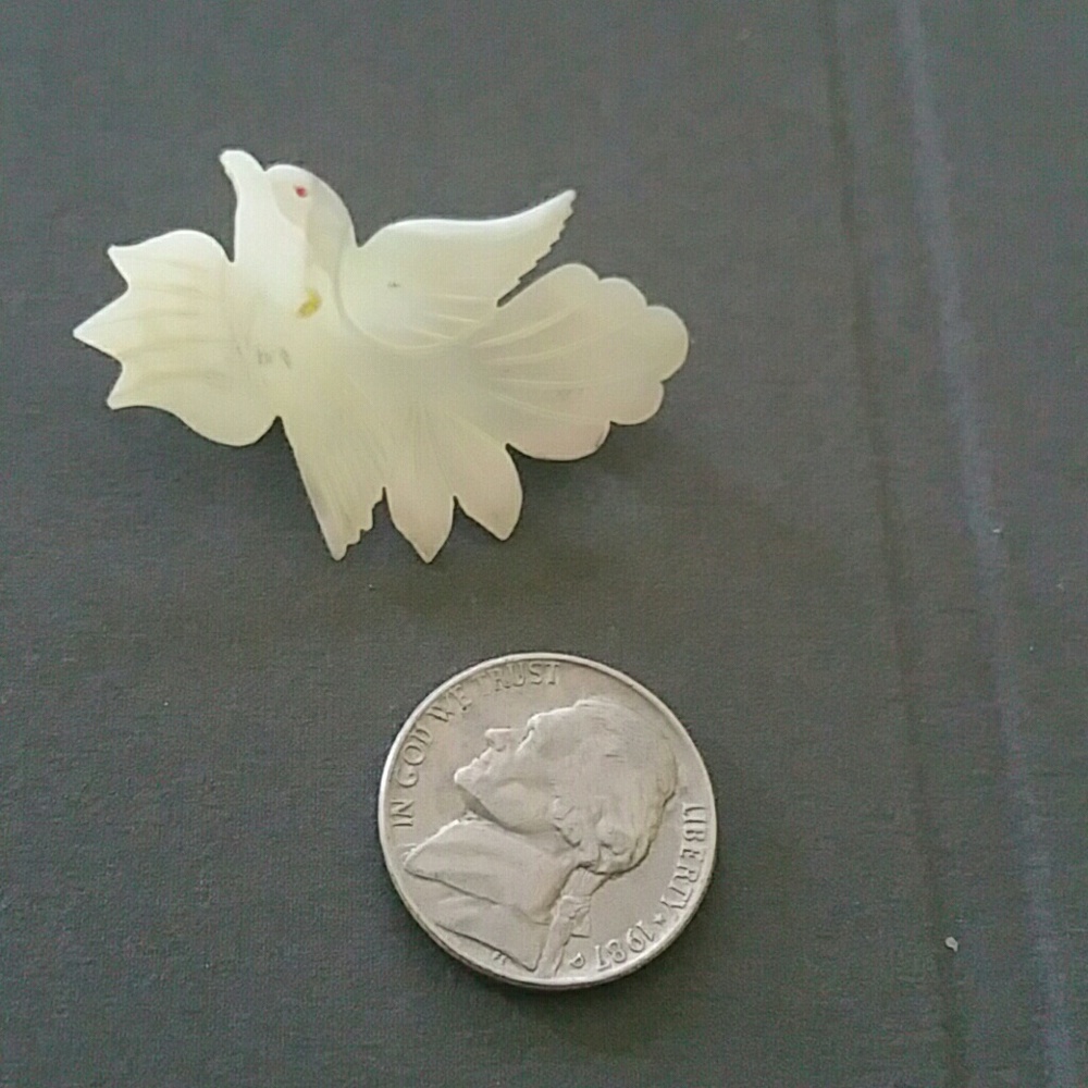 Mother of Pearl Dove Brooch